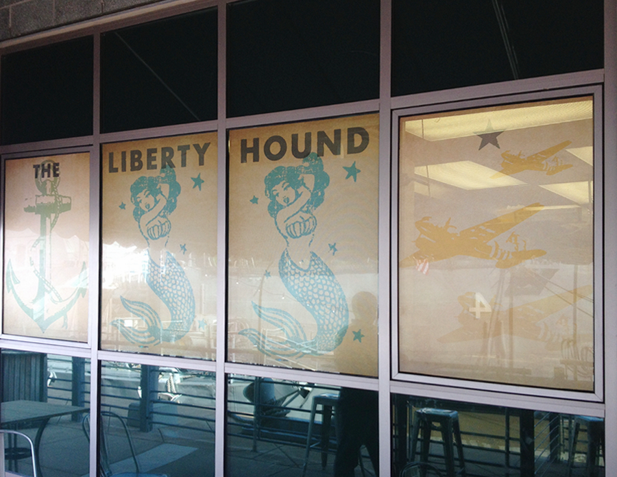 Liberty Hound Window Graphics