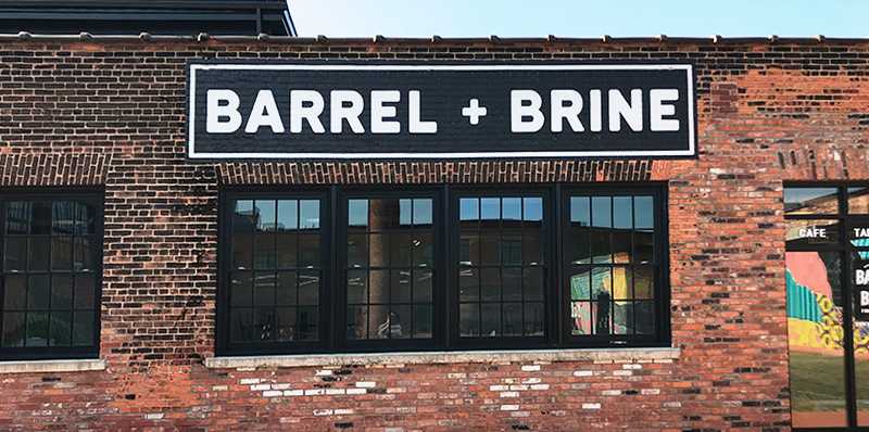 Barrel + Brine Building Signage Buffalo